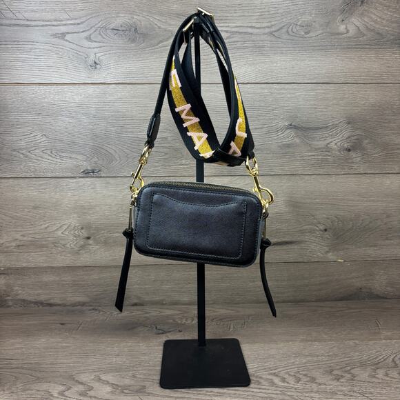 Marc Jacobs The Snapshot Shoulder Bag Leather Crossbody - Black Multi - Picture 2 of 11